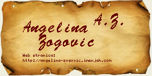 Angelina Zogović vizit kartica